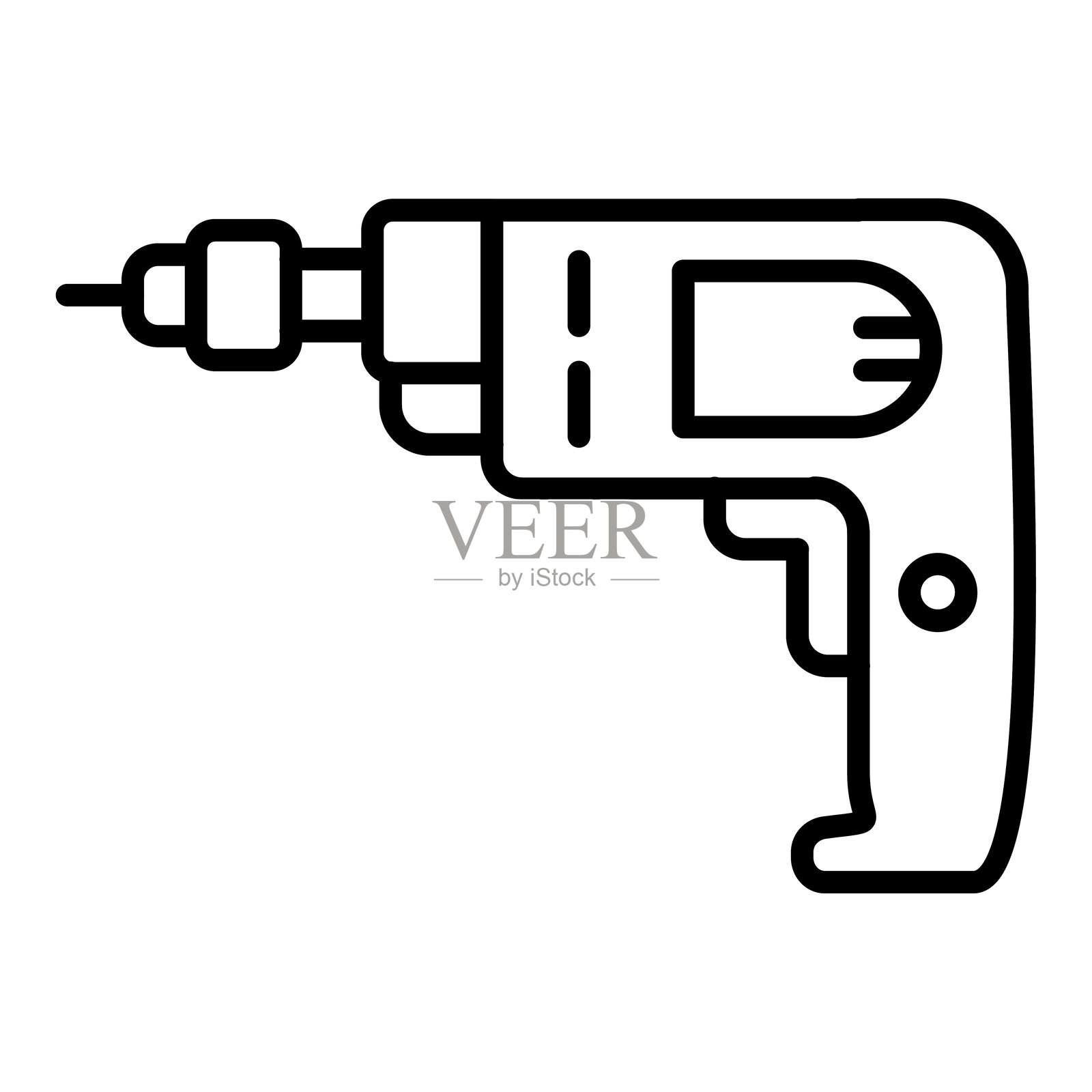 手钻图标风格插画图片素材
