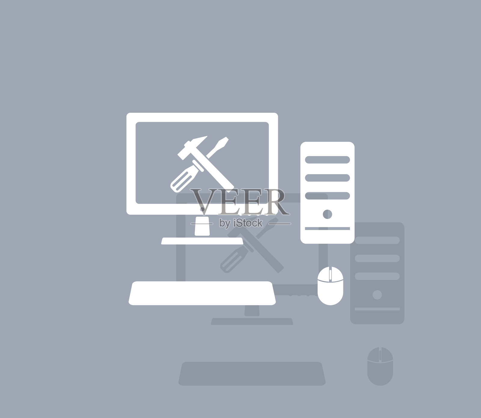 设置参数，手机智能手机图标，矢量插图。插画图片素材