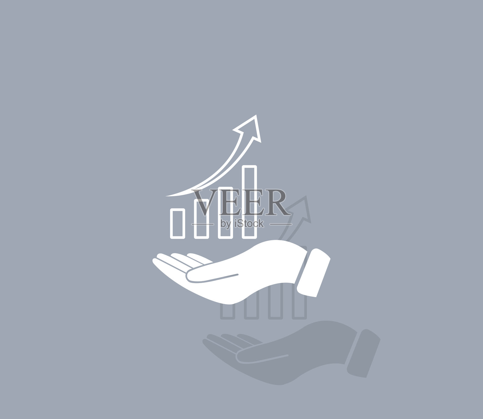 带手的图表图标信息图表插画图片素材