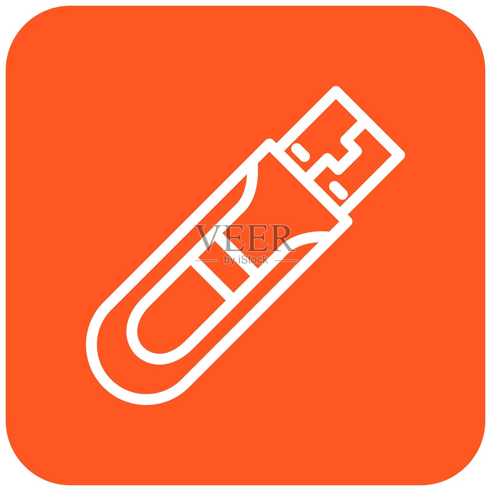 USB 矢量图标设计插图插画图片素材