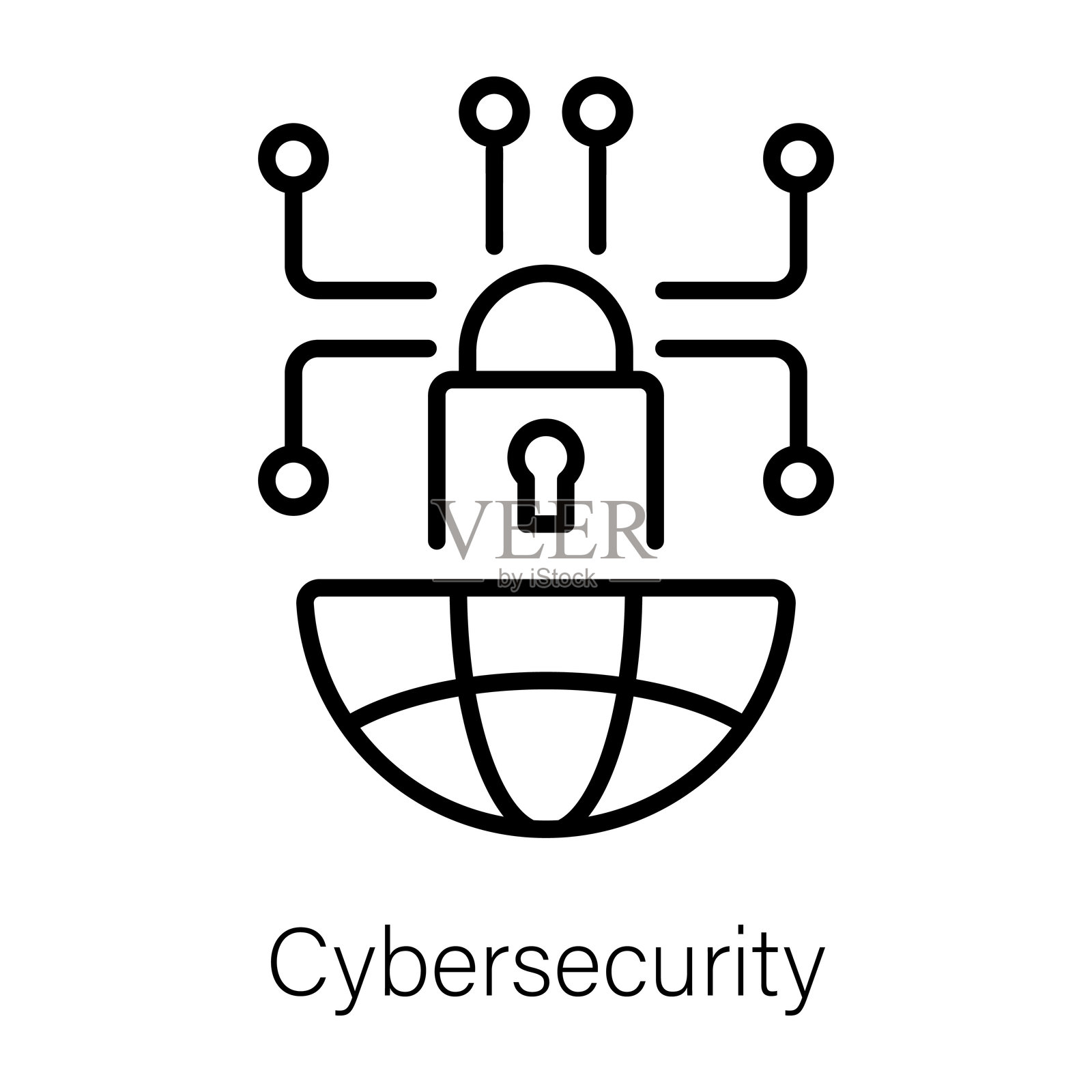 网络安全插画图片素材