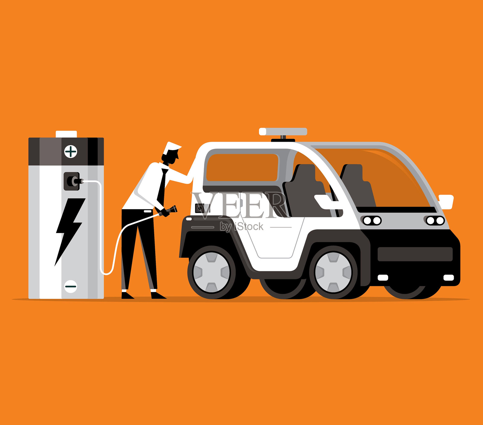 可充电电池 – 商人插画图片素材