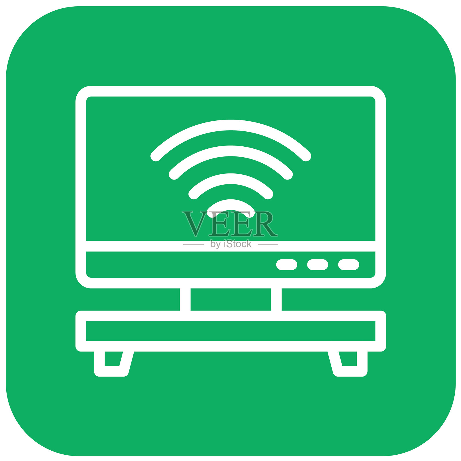 智能电视矢量图标设计插图插画图片素材