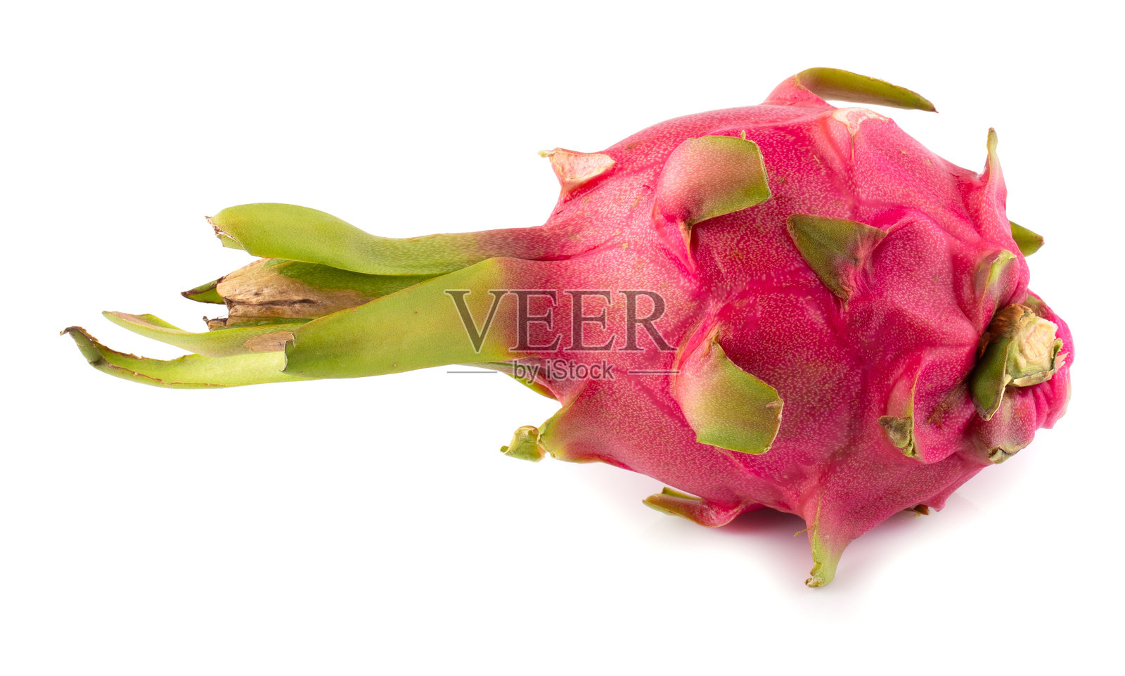 白色背景上的火龙果或皮塔亚照片摄影图片