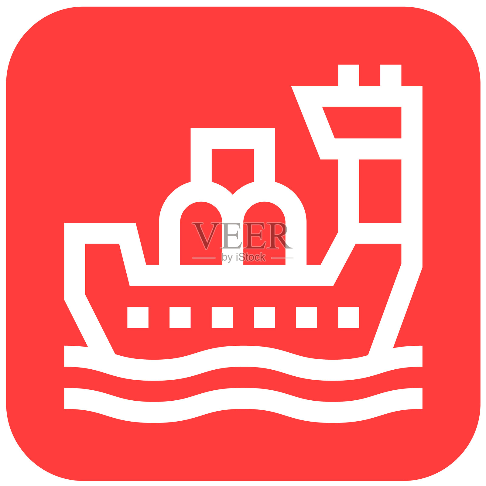 钻探船矢量图标设计插图插画图片素材