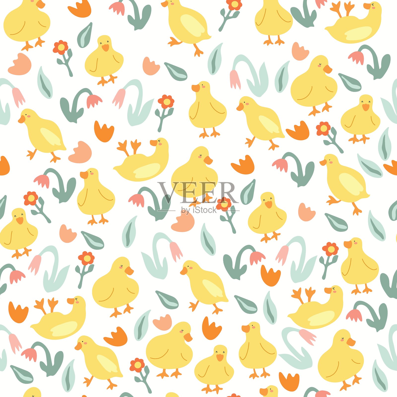 Duks 图案-1插画图片素材