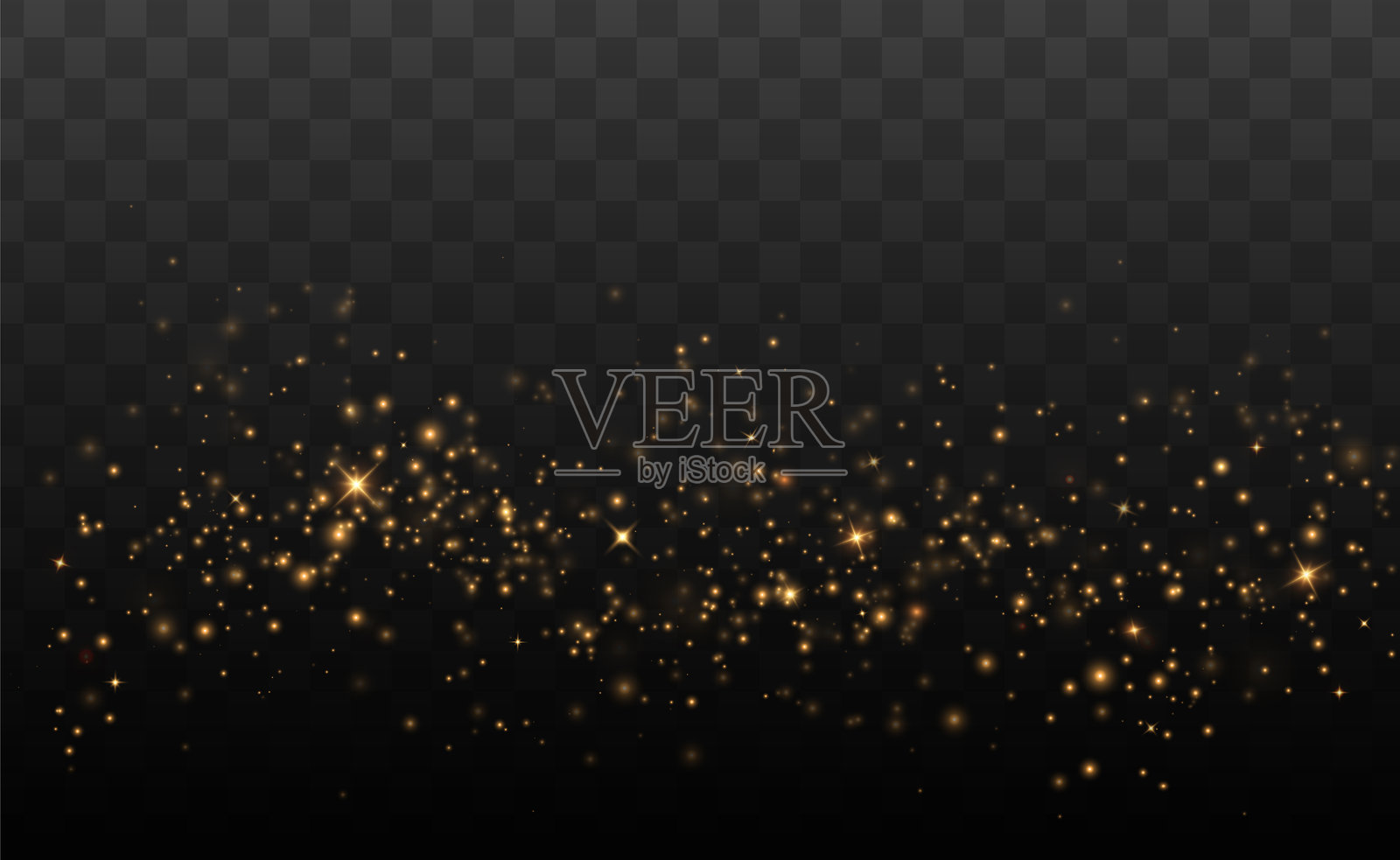 背景的光效是由尘埃和星星创造的。这个圣诞背景由闪烁的尘埃、圣诞光晕散景和闪光组成。插画图片素材