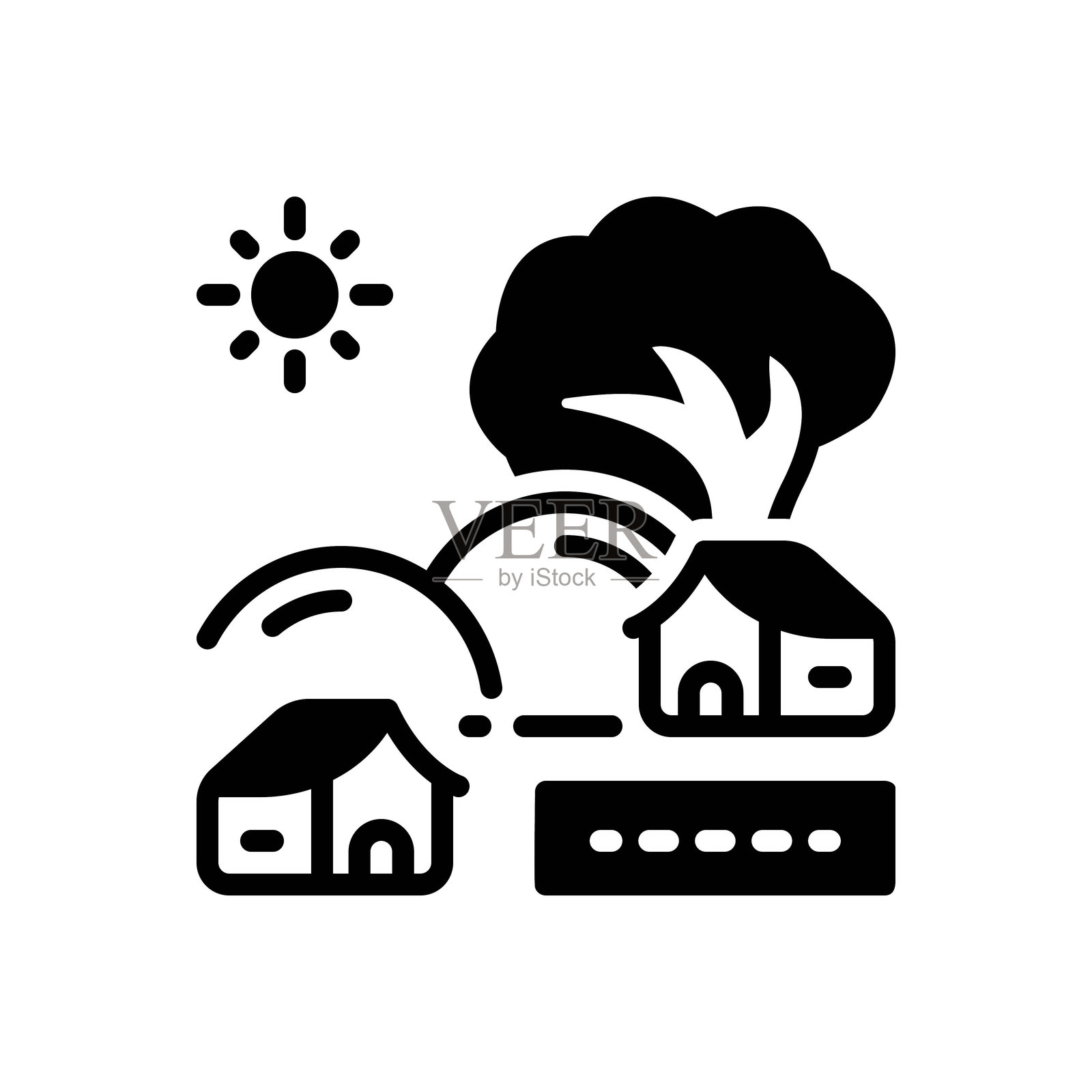 乡村村庄插画图片素材