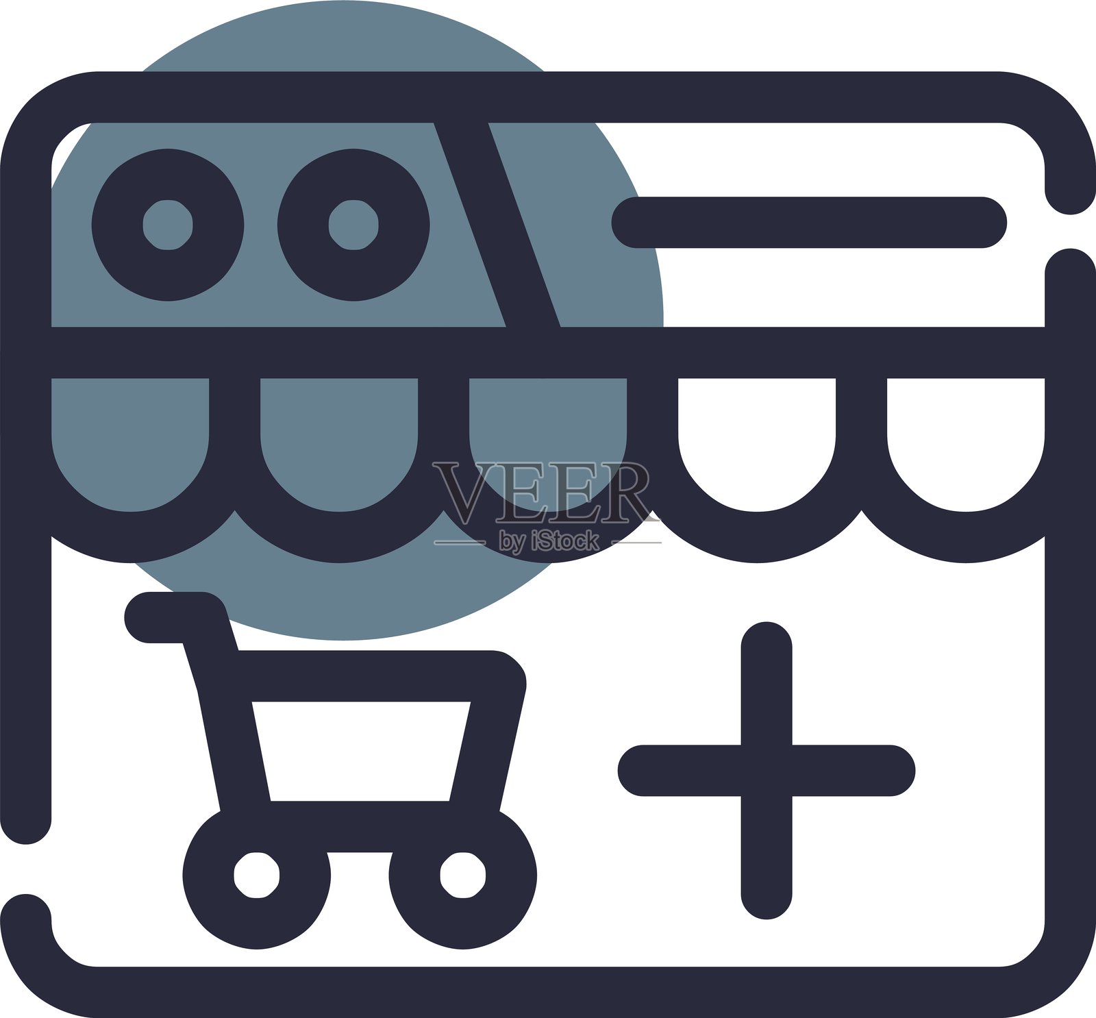 医疗电子商务图标插画图片素材