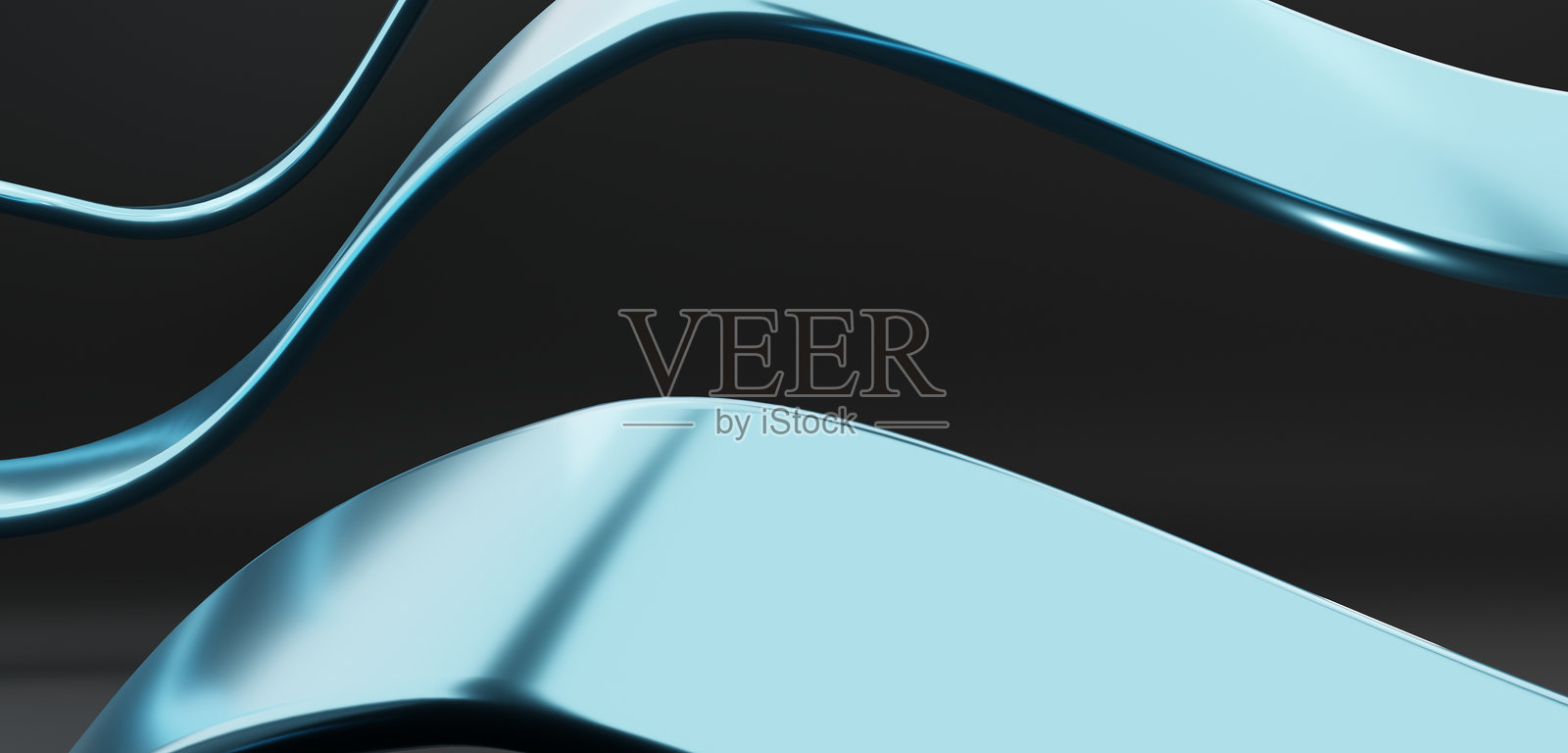 飘动的黑色光面丝带3D图照片摄影图片