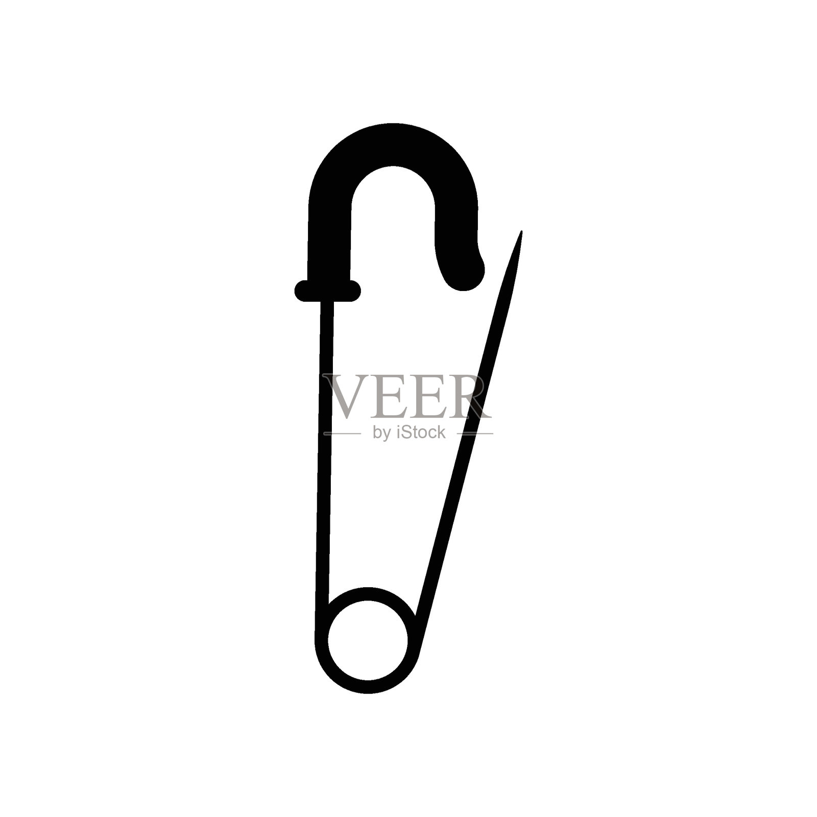 简单的安全别针图标插画图片素材