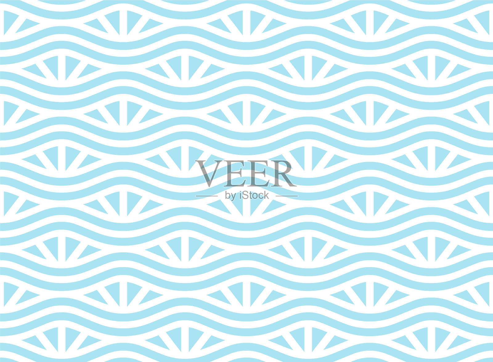 无缝波浪图案插画图片素材