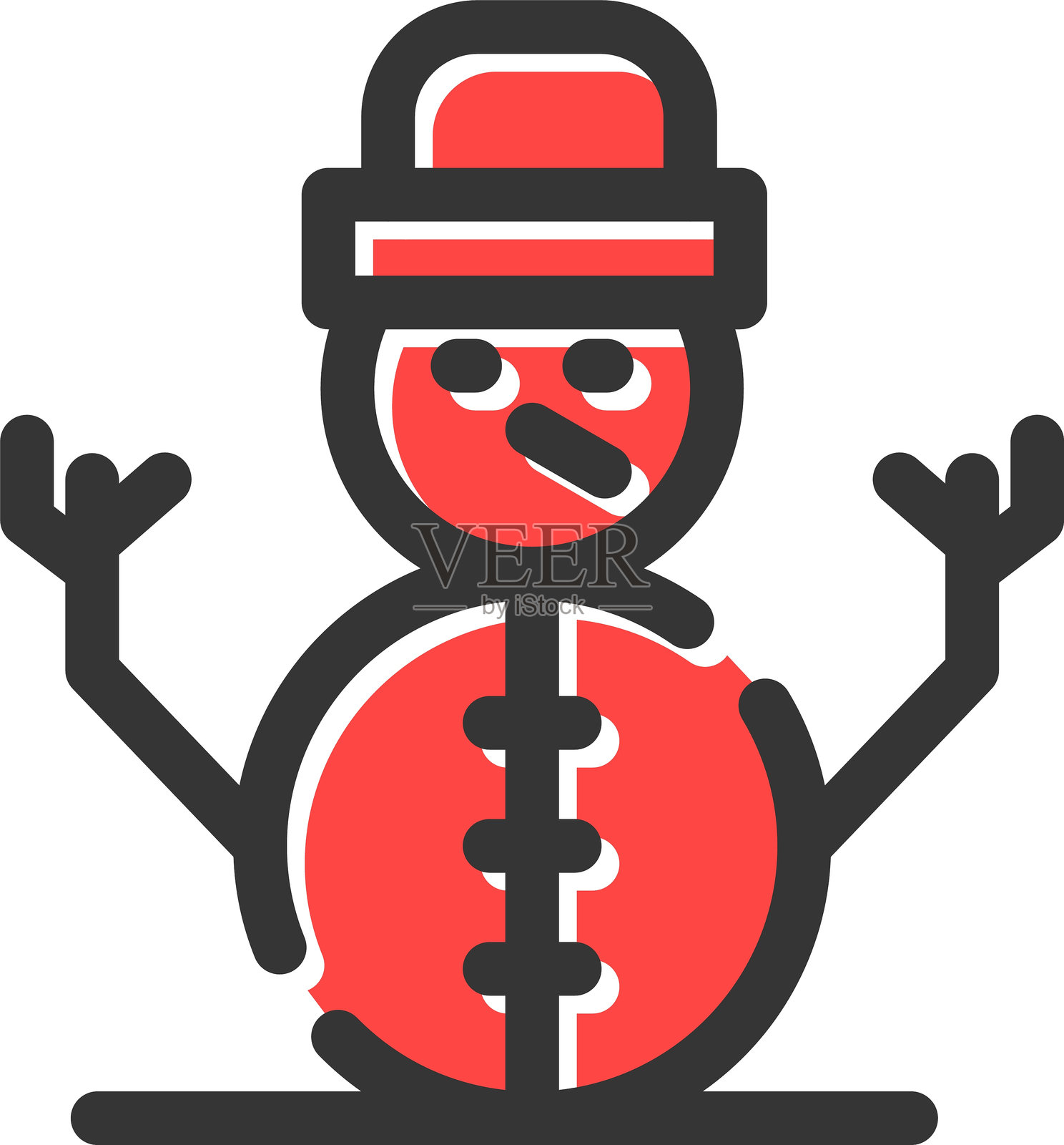 雪人图标插画图片素材