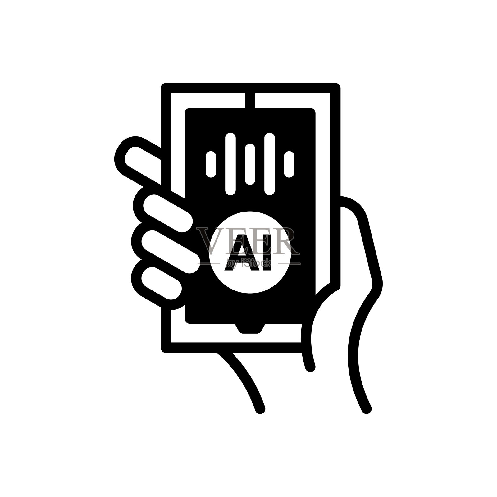 AI助手的简笔画插画图片素材