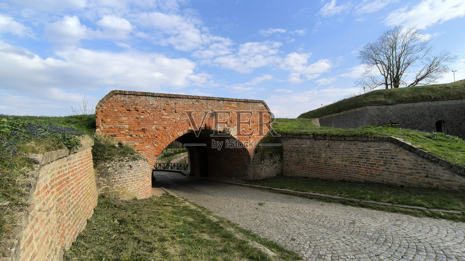 佩特罗瓦拉丁堡垒及其周围环境在明亮的春日中照片摄影图片