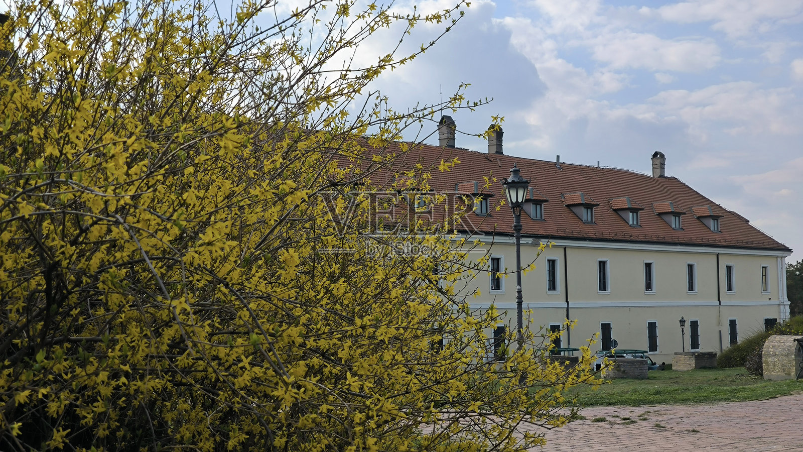 佩特罗瓦拉丁堡垒及其周围环境在明亮的春日中照片摄影图片