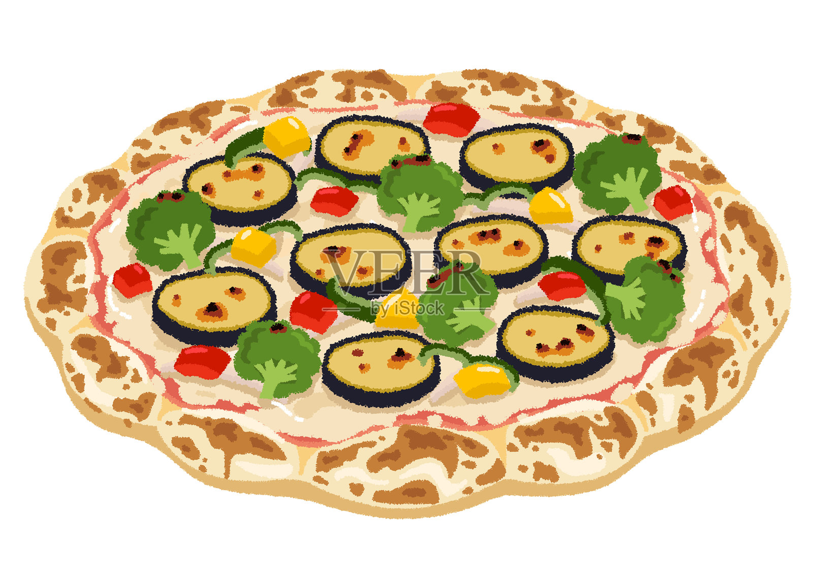 奥尔托拉纳披萨插画图片素材