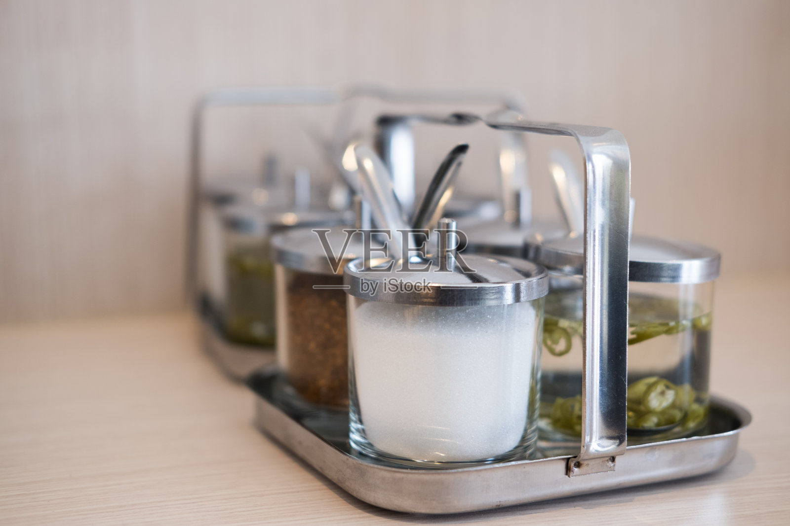 泰式面条或泰国菜的调味品套装照片摄影图片