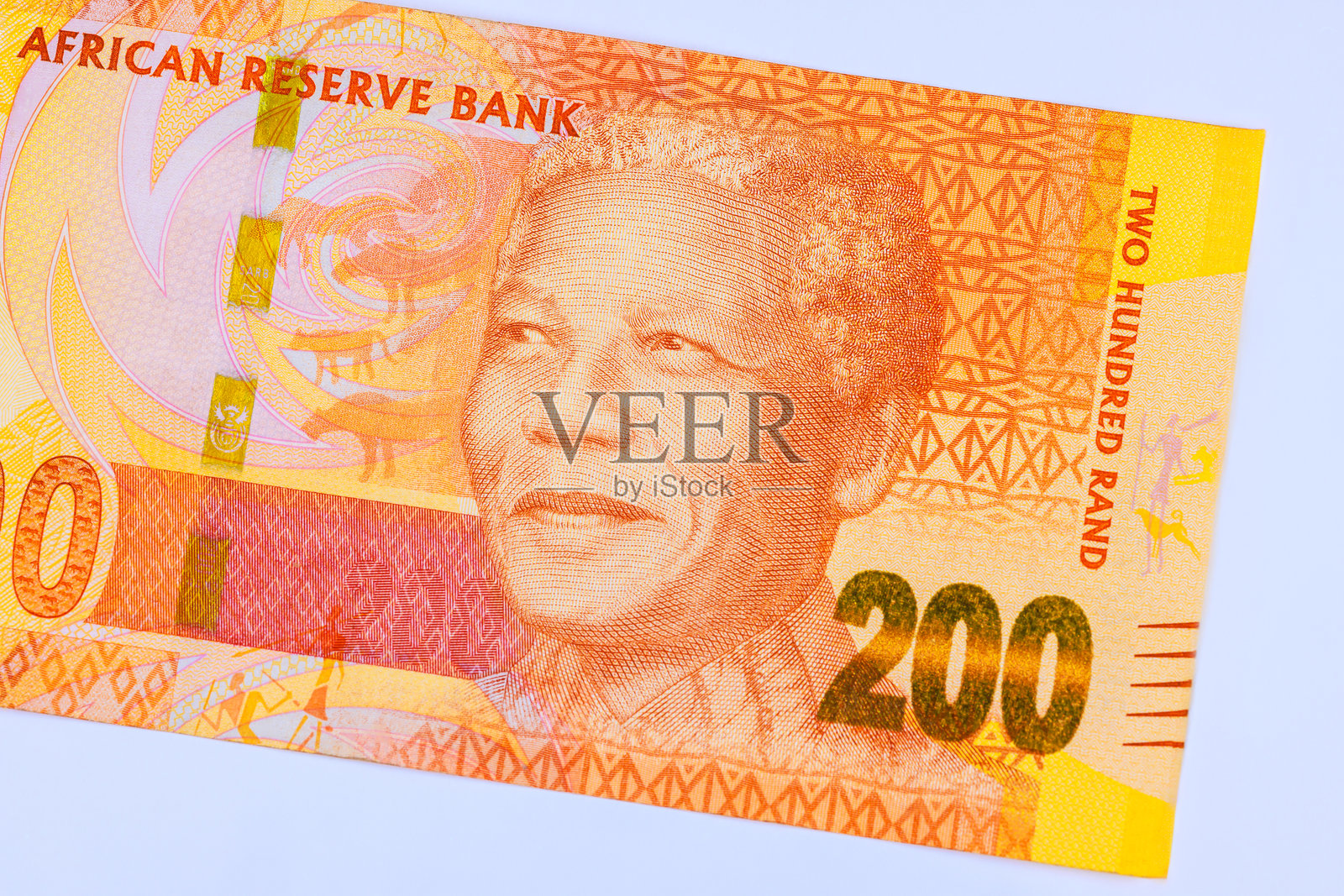 南非非洲国民银行发行以纳尔逊·罗利赫拉赫拉·曼德拉为主题的200兰特纸币作为国家货币。图片-商业图片-正版原创图片下载购买-Veer图库