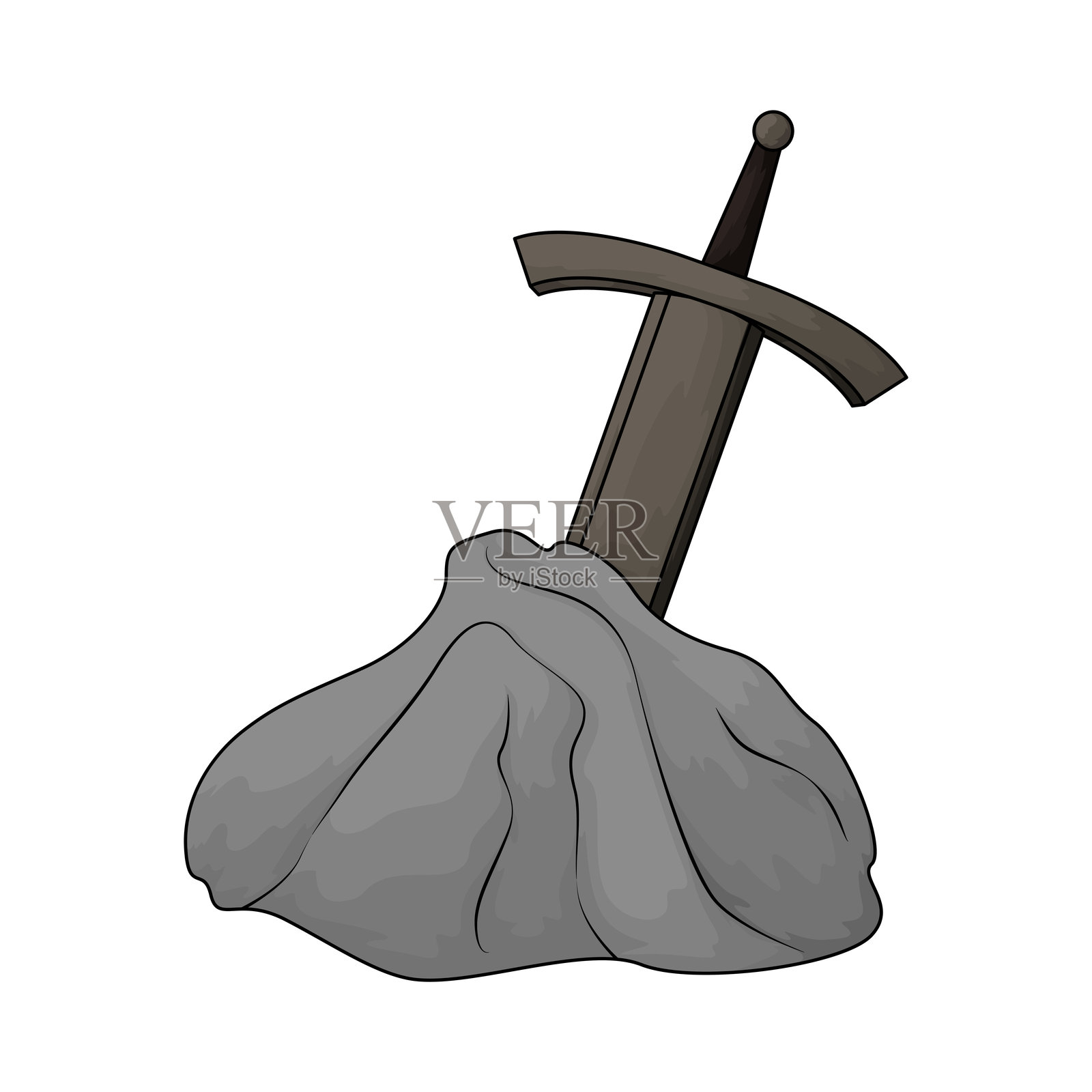 王者之剑插画图片素材