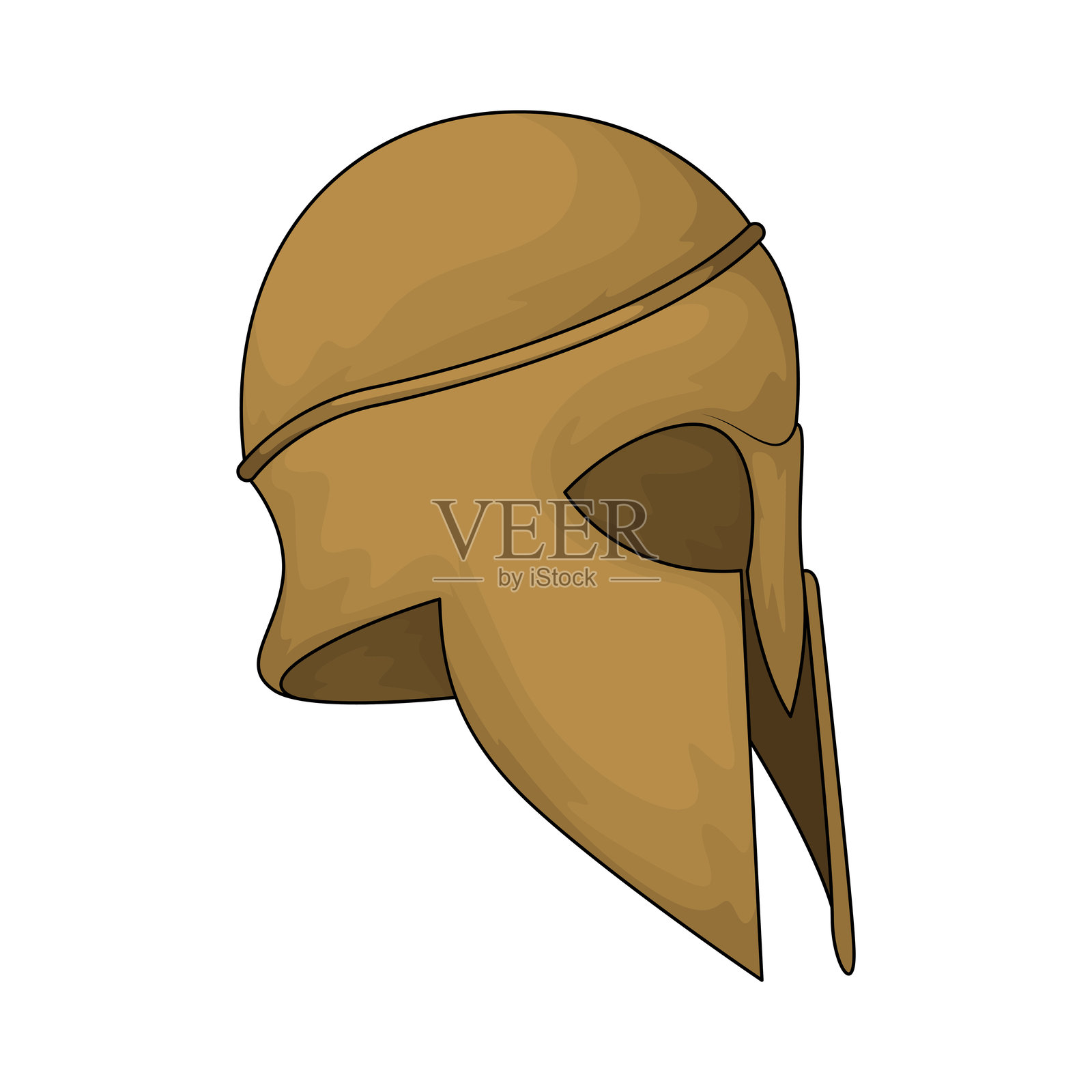 斯巴达头盔插画图片素材