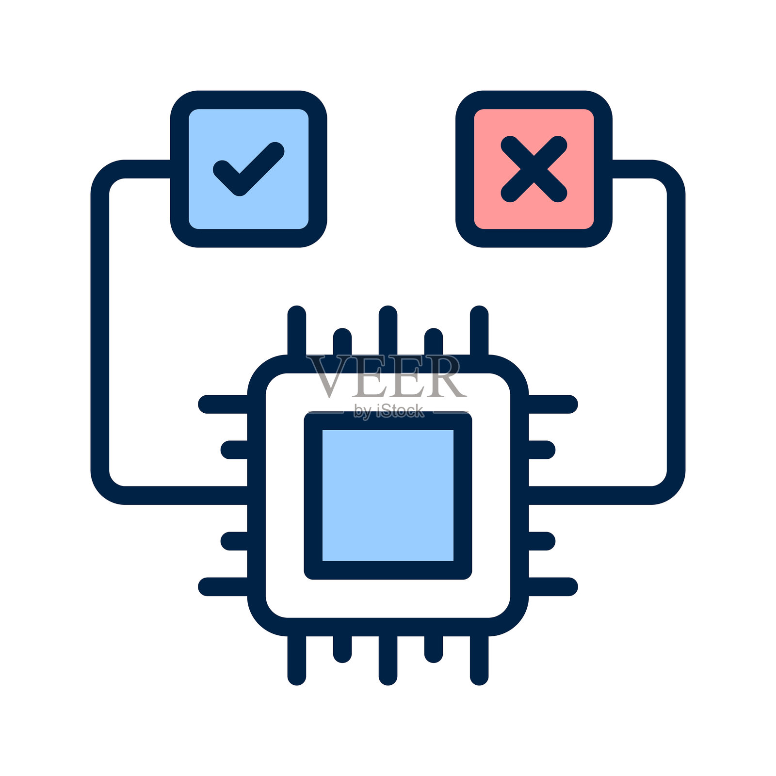 人工智能决策插画图片素材