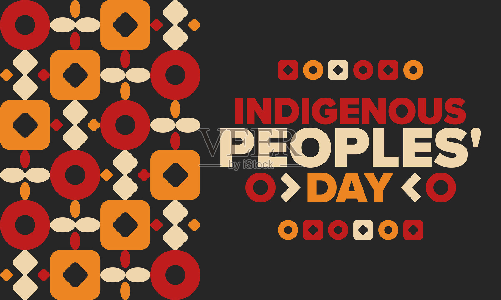 土著人民日。美洲原住民日。美洲印第安文化。遗产月。在美国每年庆祝。传统图案。海报、卡片、横幅和背景。矢量插图。插画图片素材