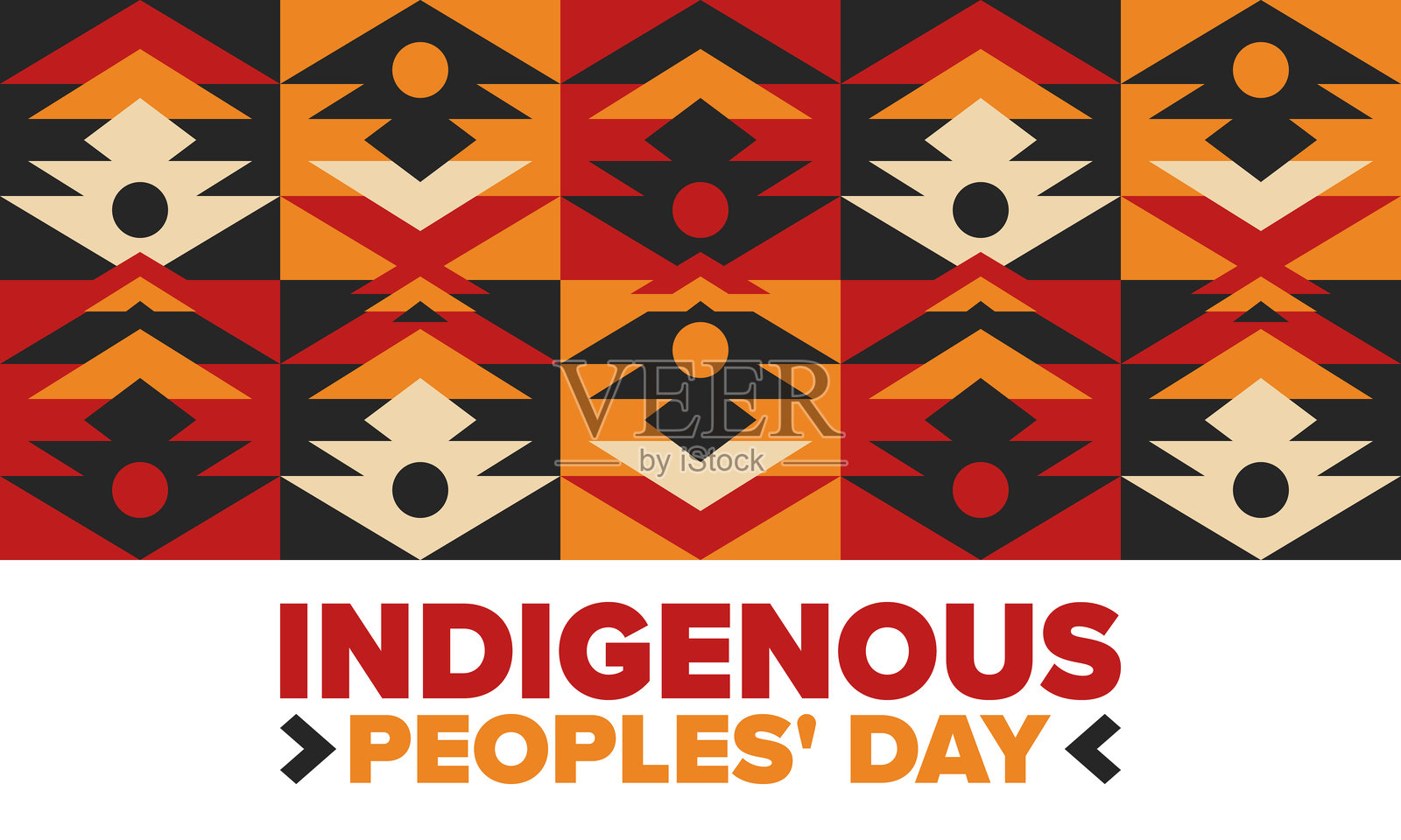 土著人民日。美洲原住民日。美洲印第安文化。遗产月。在美国每年庆祝。传统图案。海报、卡片、横幅和背景。矢量插图。插画图片素材