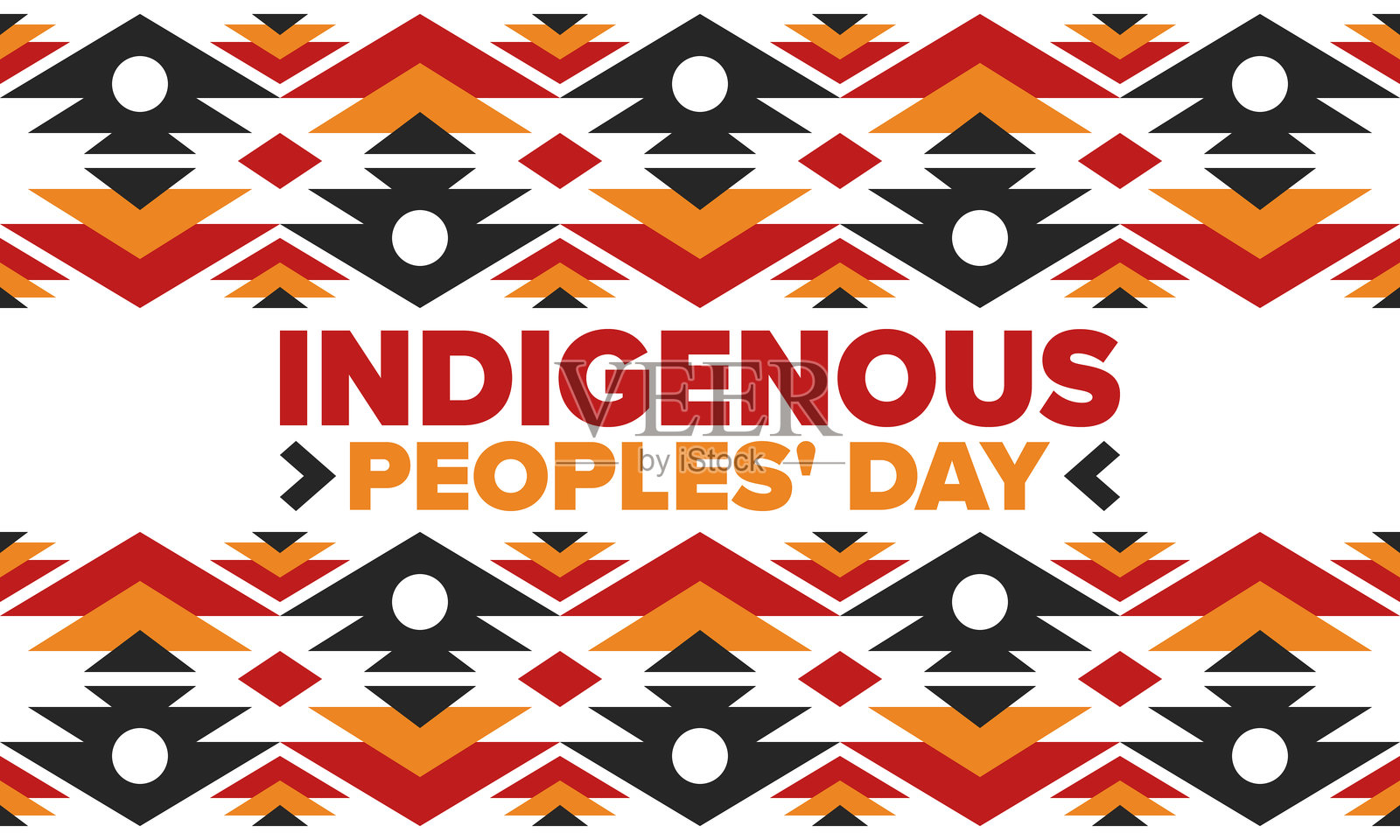 土著人民日。美洲原住民日。美洲印第安文化。遗产月。在美国每年庆祝。传统图案。海报、卡片、横幅和背景。矢量插图。插画图片素材