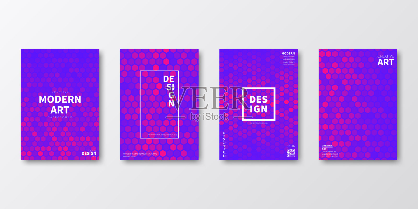 宣传册模板布局，紫色封面设计，商业年度报告，传单，杂志插画图片素材