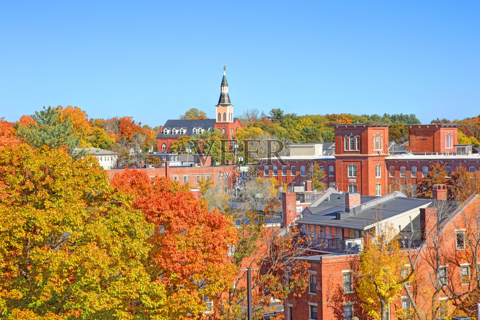新罕布什尔州多佛的秋天照片摄影图片