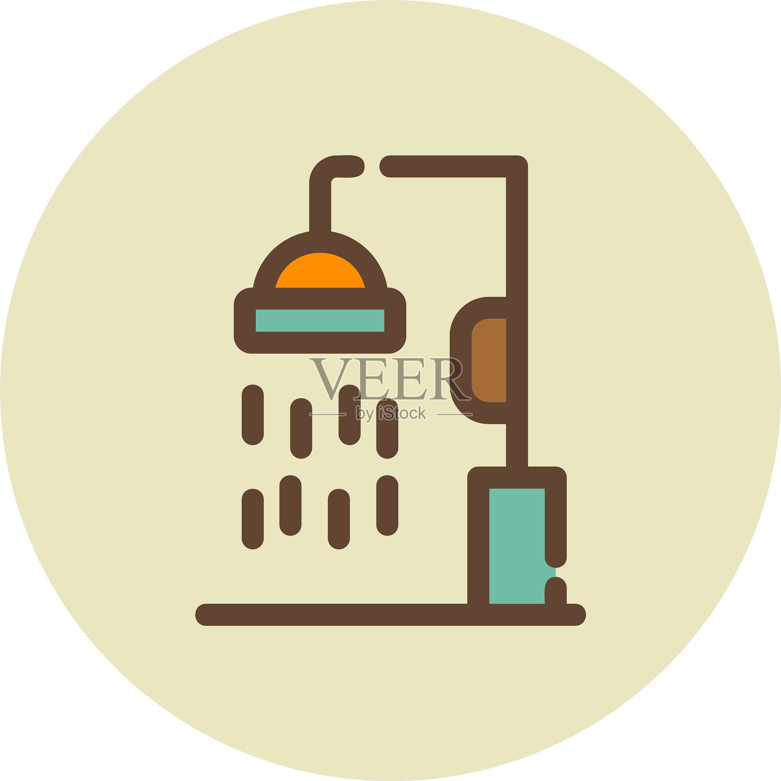 淋浴图标插画图片素材