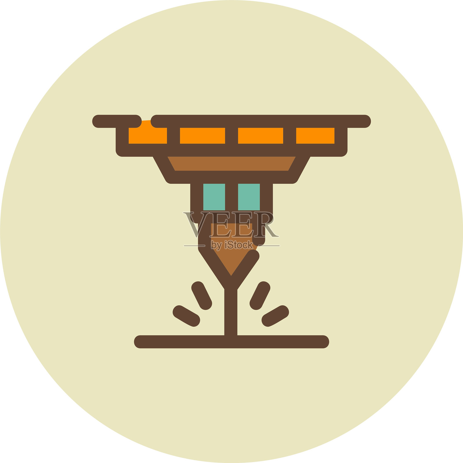 水切割机图标插画图片素材