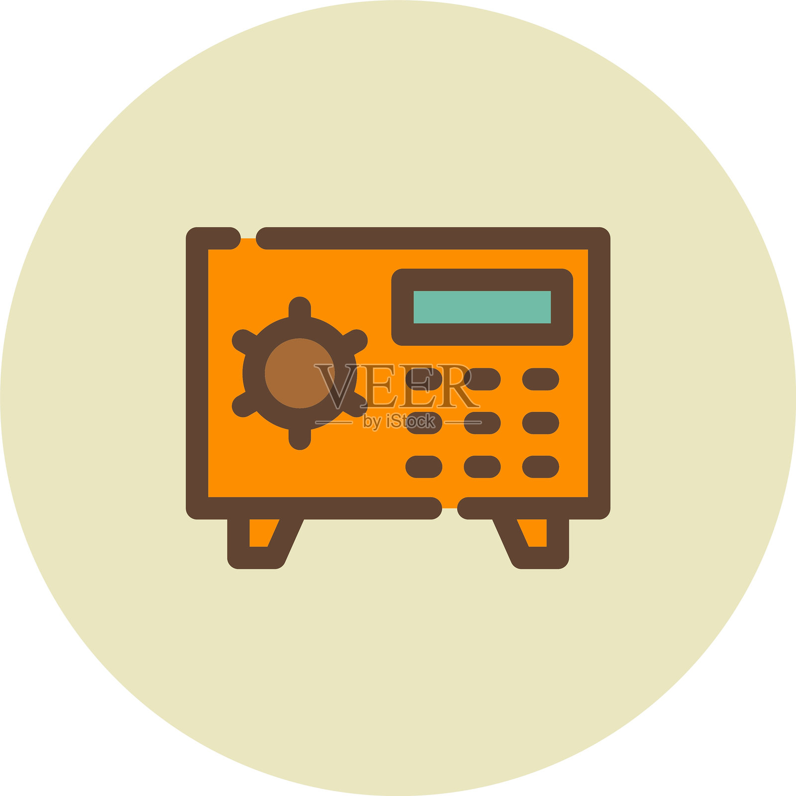 保险箱图标插画图片素材