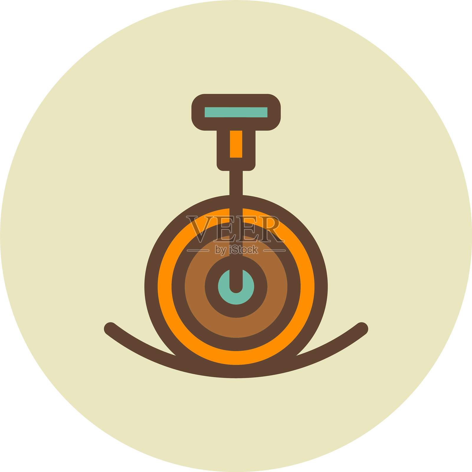 独轮车表演图标插画图片素材