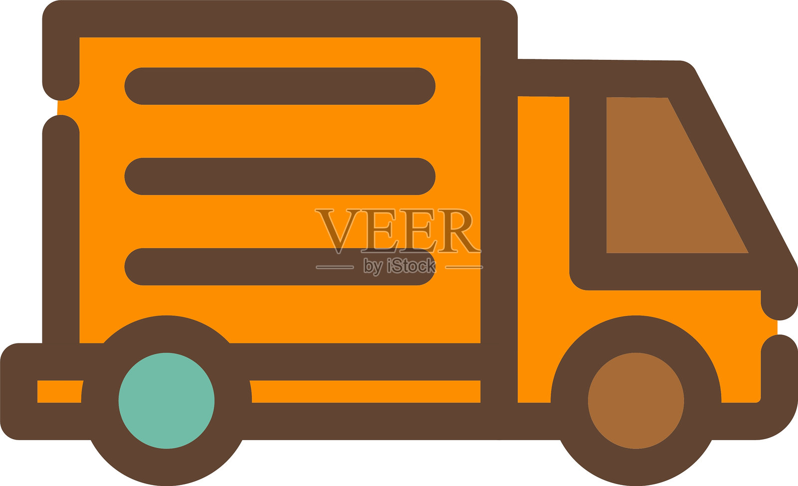 送货卡车图标插画图片素材