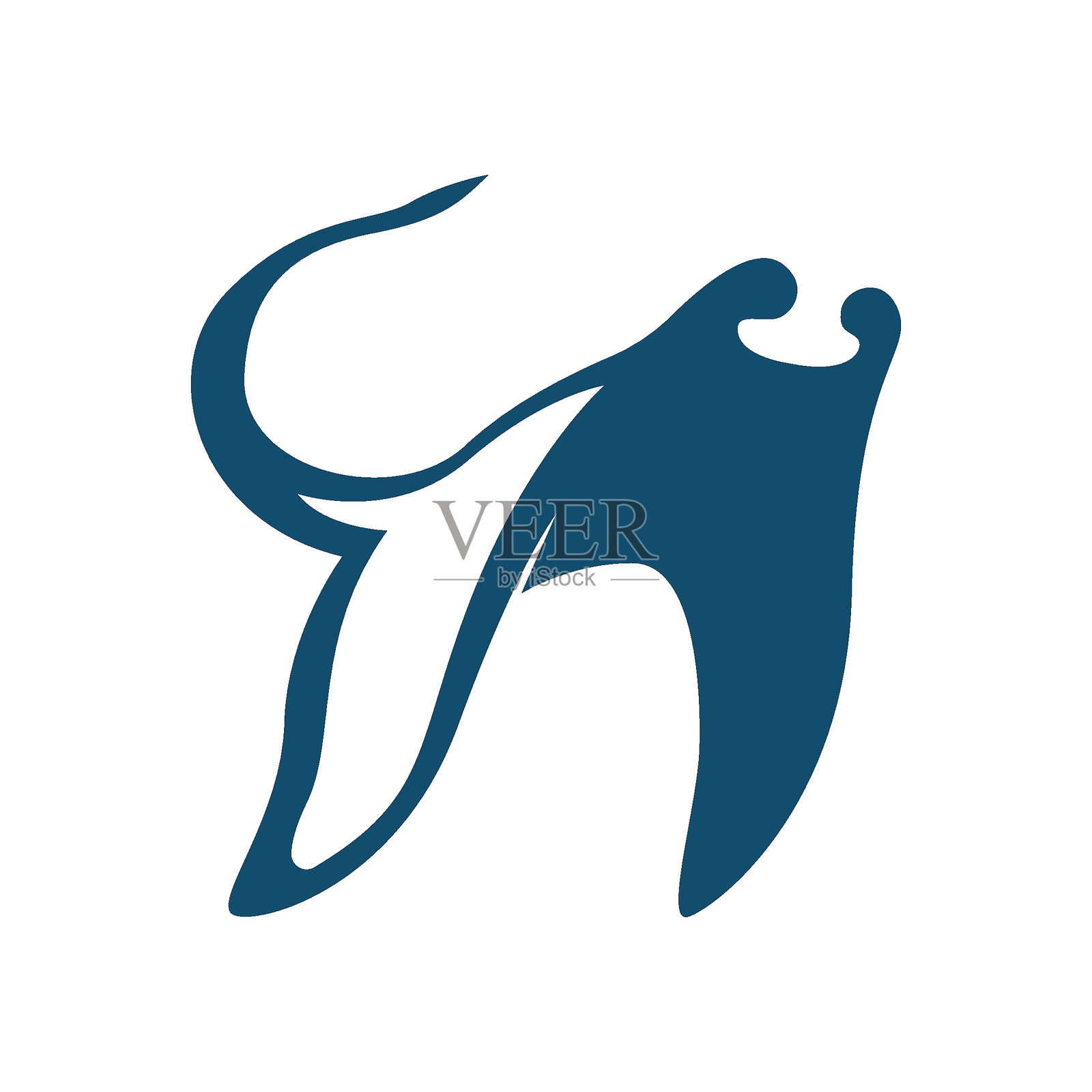 鳐鱼图标标志设计插画图片素材