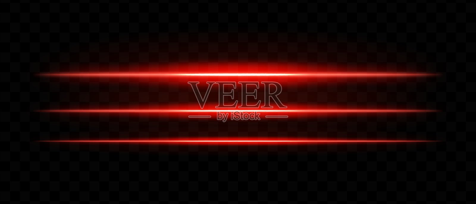 红色发光光线条。水平光束，霓虹，抽象，明亮的线条，未来感，能量，动态运动，闪耀，发光效果，光学光晕，激光，电气。插画图片素材