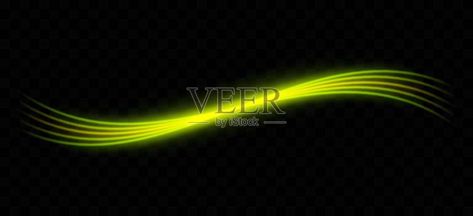 发光的光波。霓虹，抽象，弯曲，蓝色，未来感，能量，生动，流动，数字，发光线条，动态，现代，科技，平滑，运动，明亮。插画图片素材