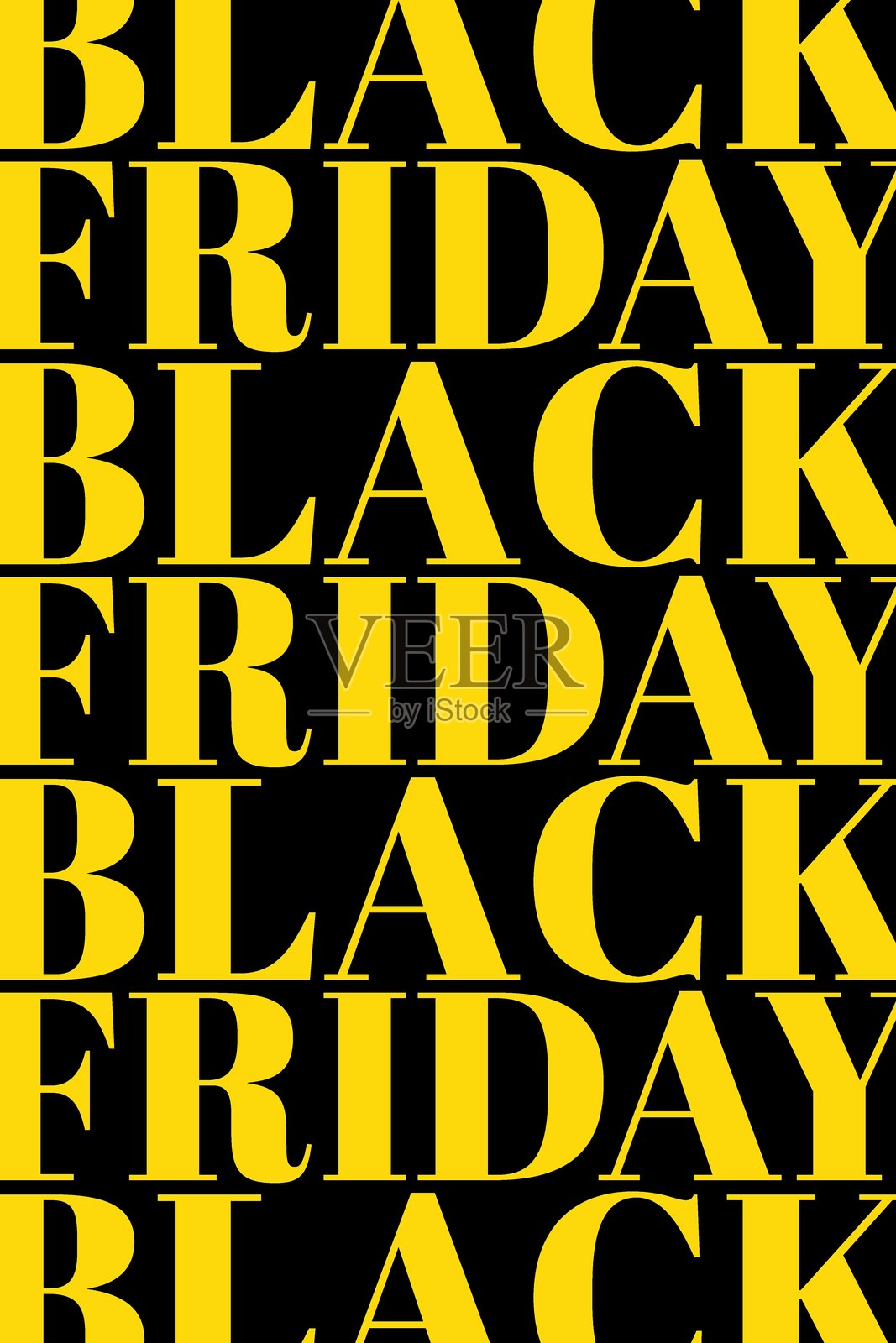黑色星期五横幅。排版，促销，购物，折扣，市场营销，电子商务，零售，粗体字，重复图案，清仓，特价优惠，交易，季节性。插画图片素材