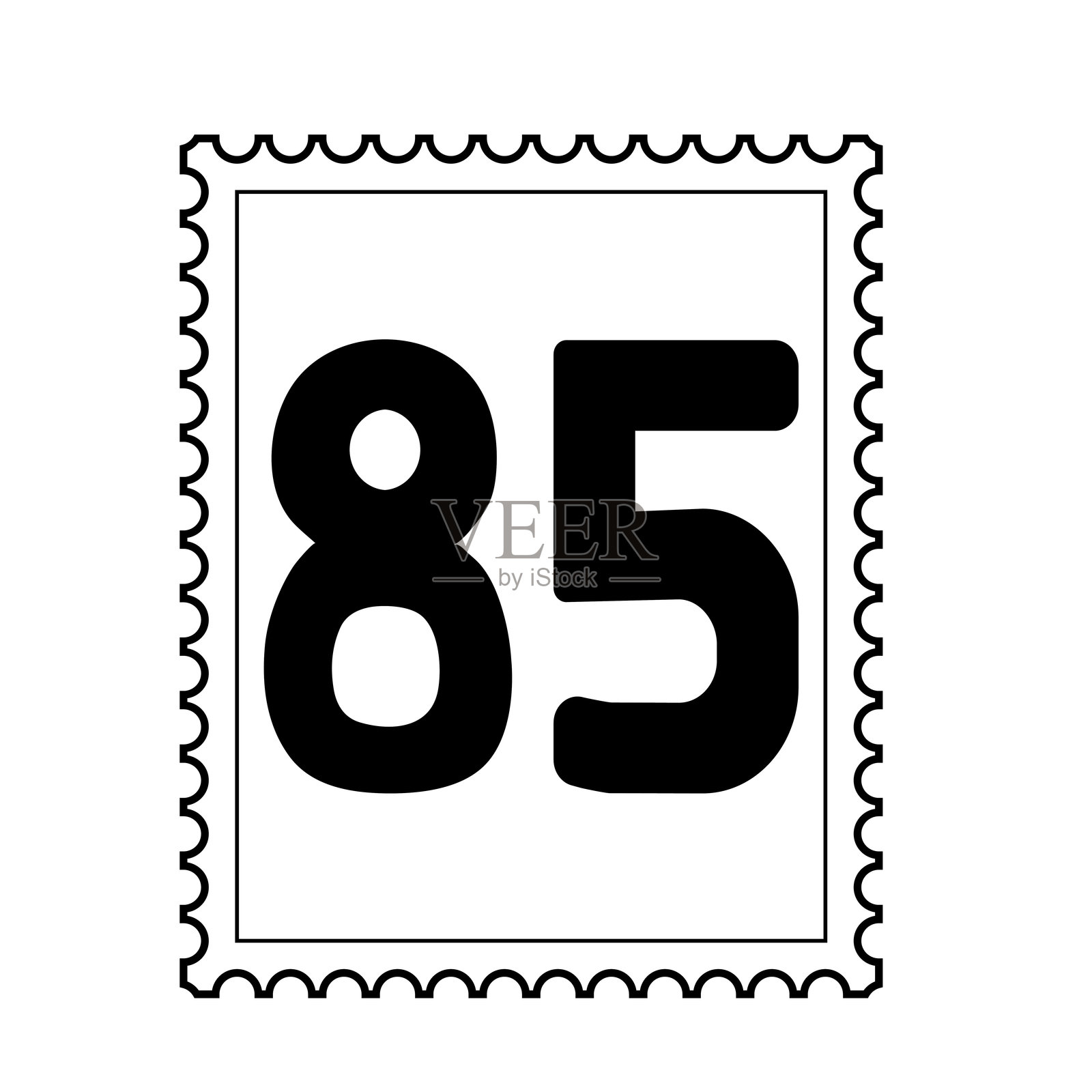 85日元的日本邮票插图插画图片素材