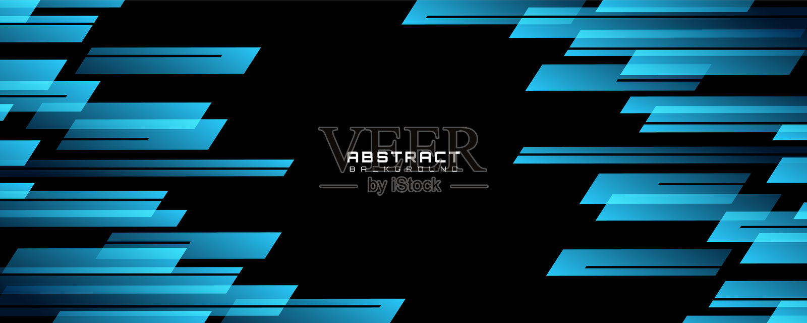 深蓝色和黑色的抽象背景，重叠层次在黑暗空间中，带有对角线效果的装饰。现代图形设计元素，数字科技风格，适用于网页横幅、传单、卡片或宣传册封面。插画图片素材