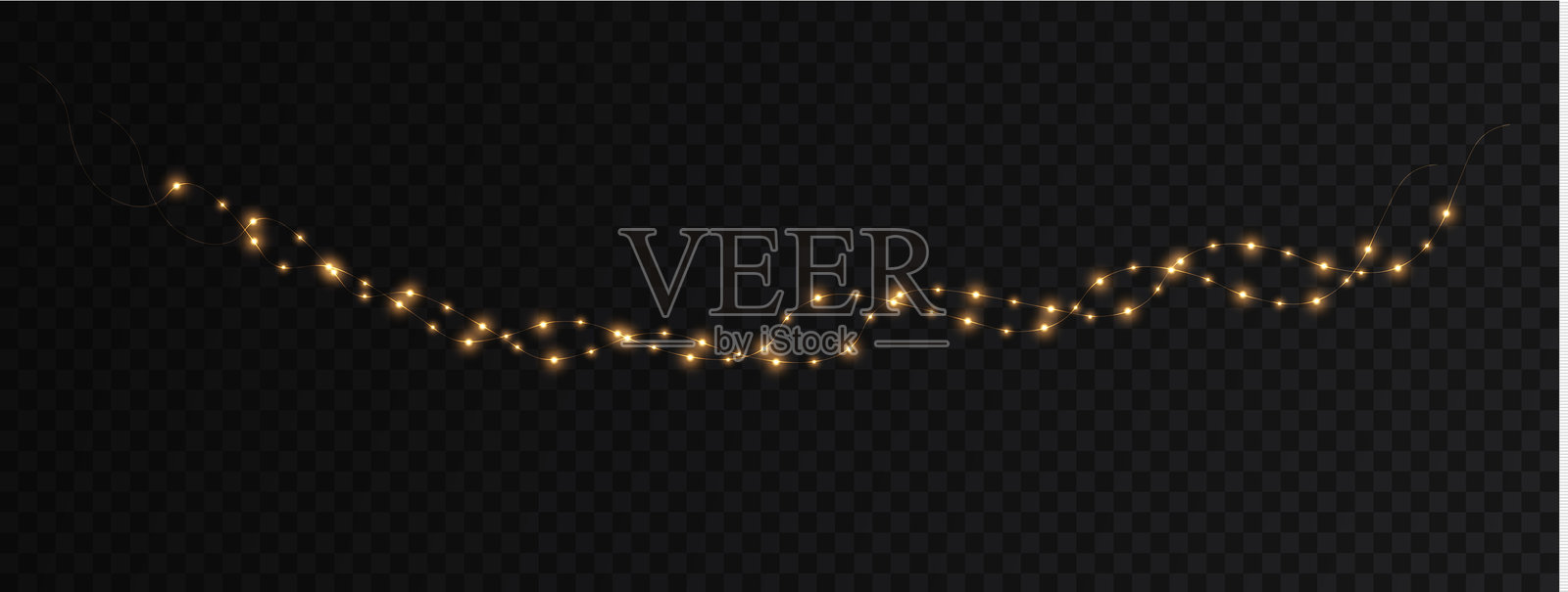 圣诞灯饰插画图片素材