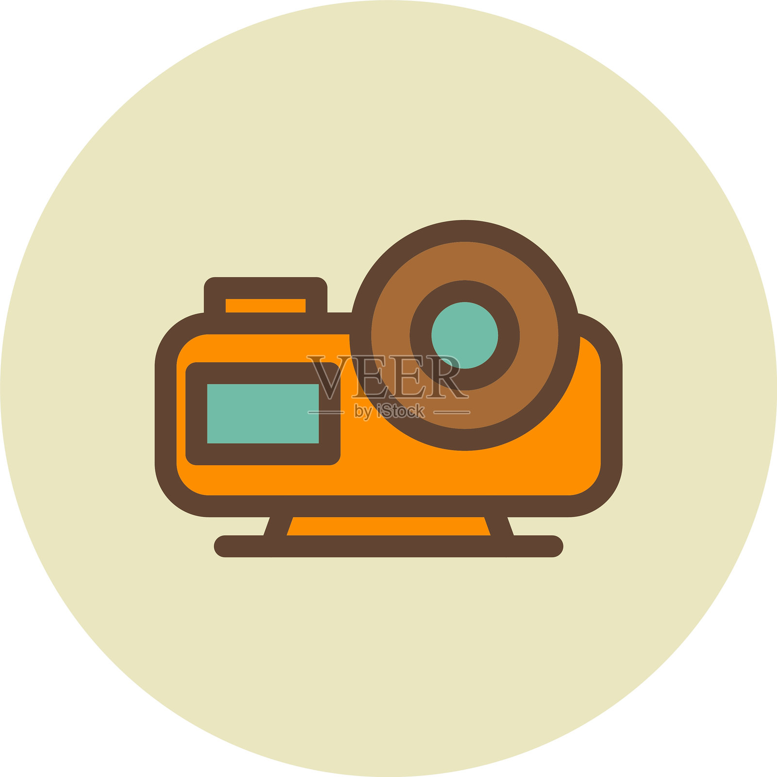 投影仪图标插画图片素材