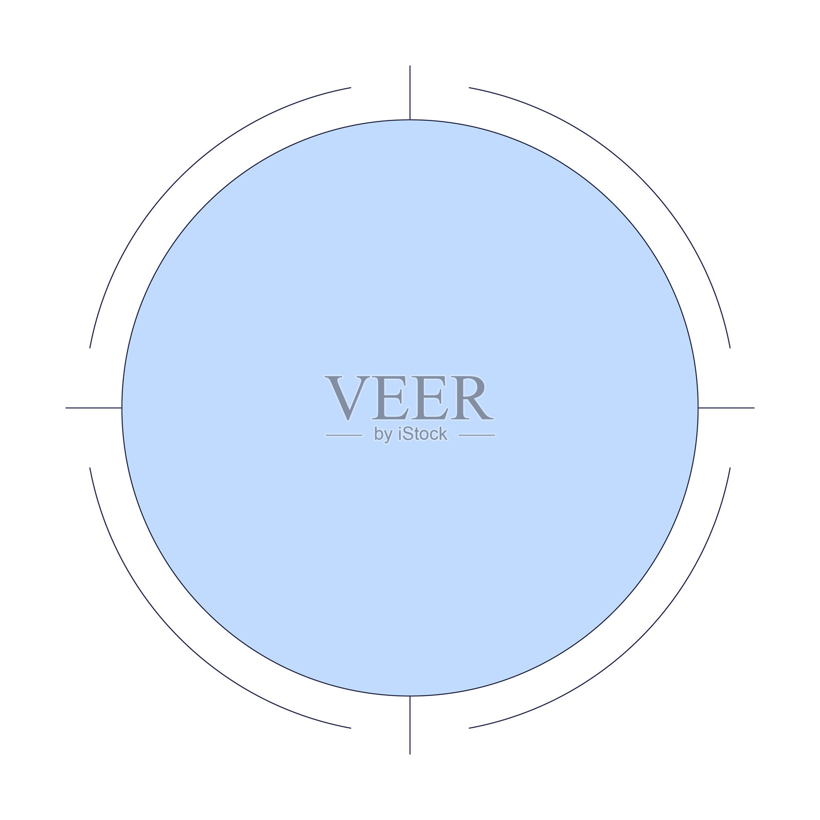 狙击镜 2D 卡通物体插画图片素材