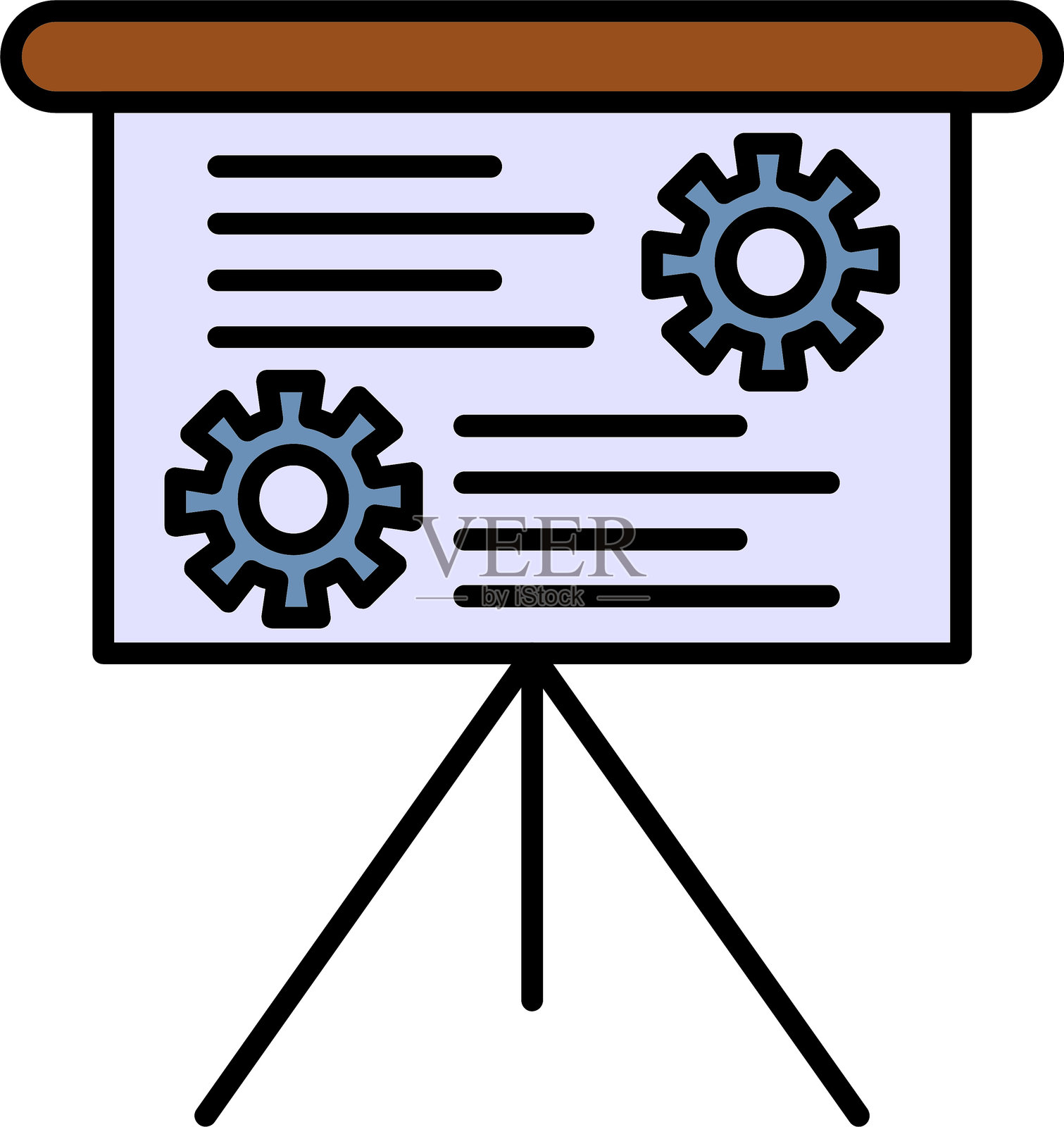 演示线条填充图标设计插画图片素材