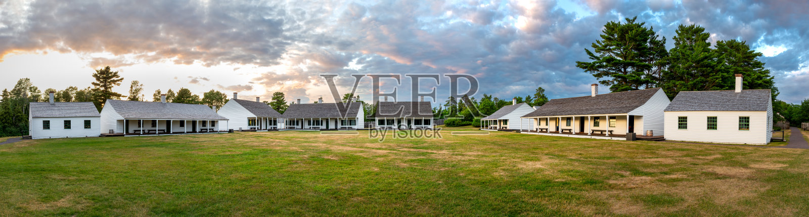 威尔金斯历史堡垒的全景视图照片摄影图片