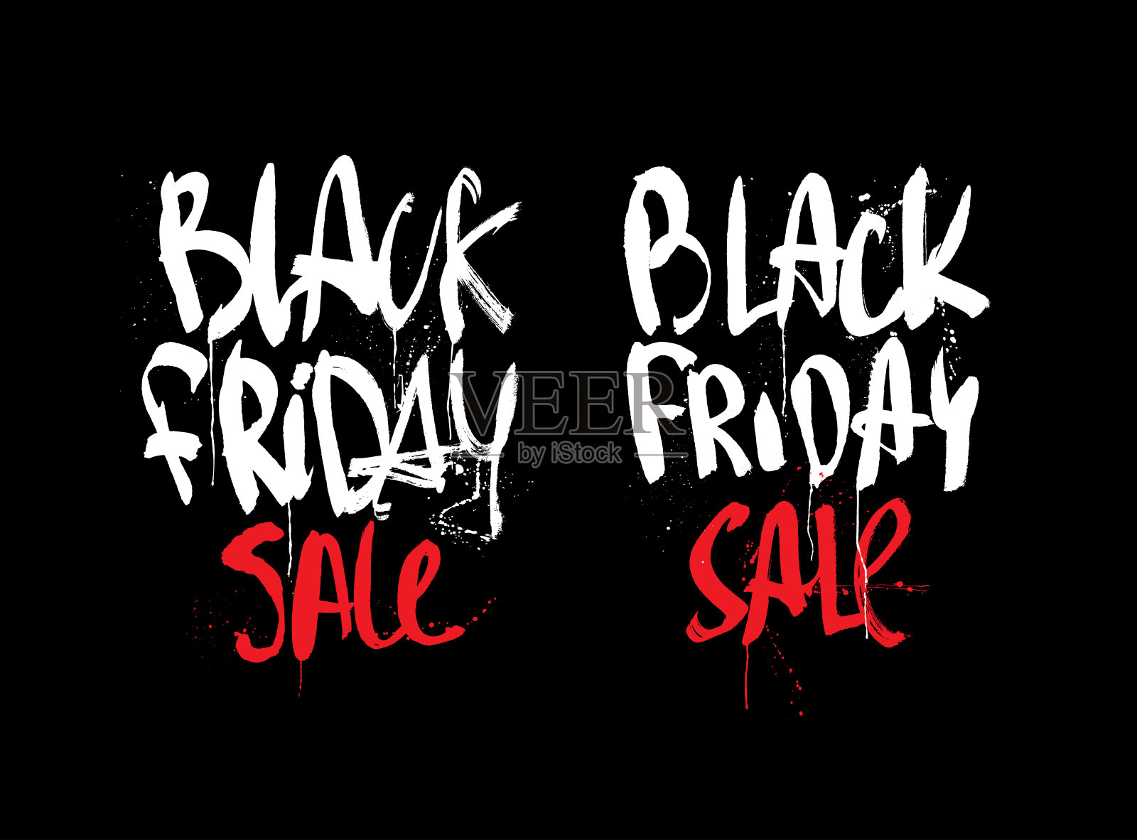 黑色星期五促销字母设计插画图片素材