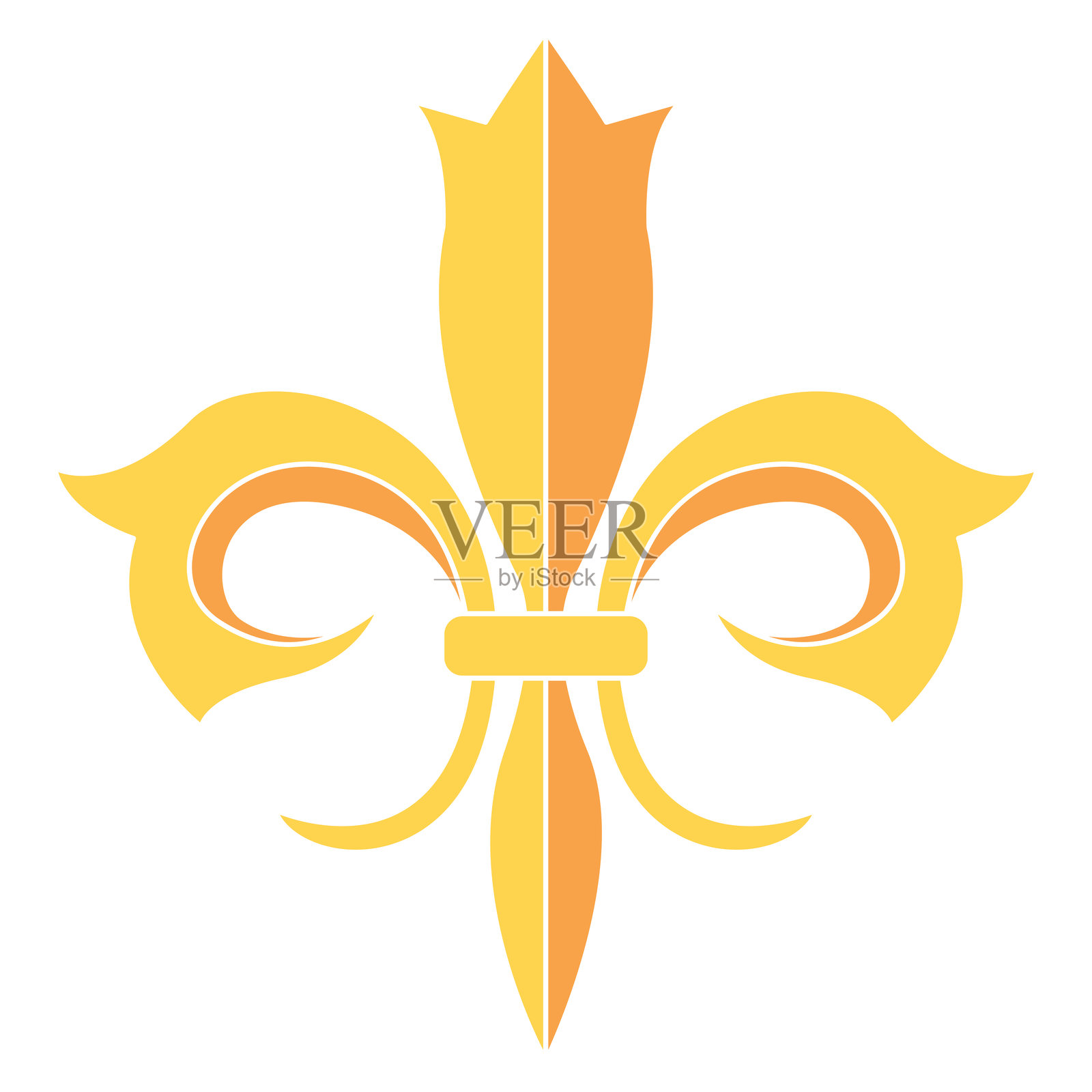 百合花纹章符号图标 矢量图插画图片素材