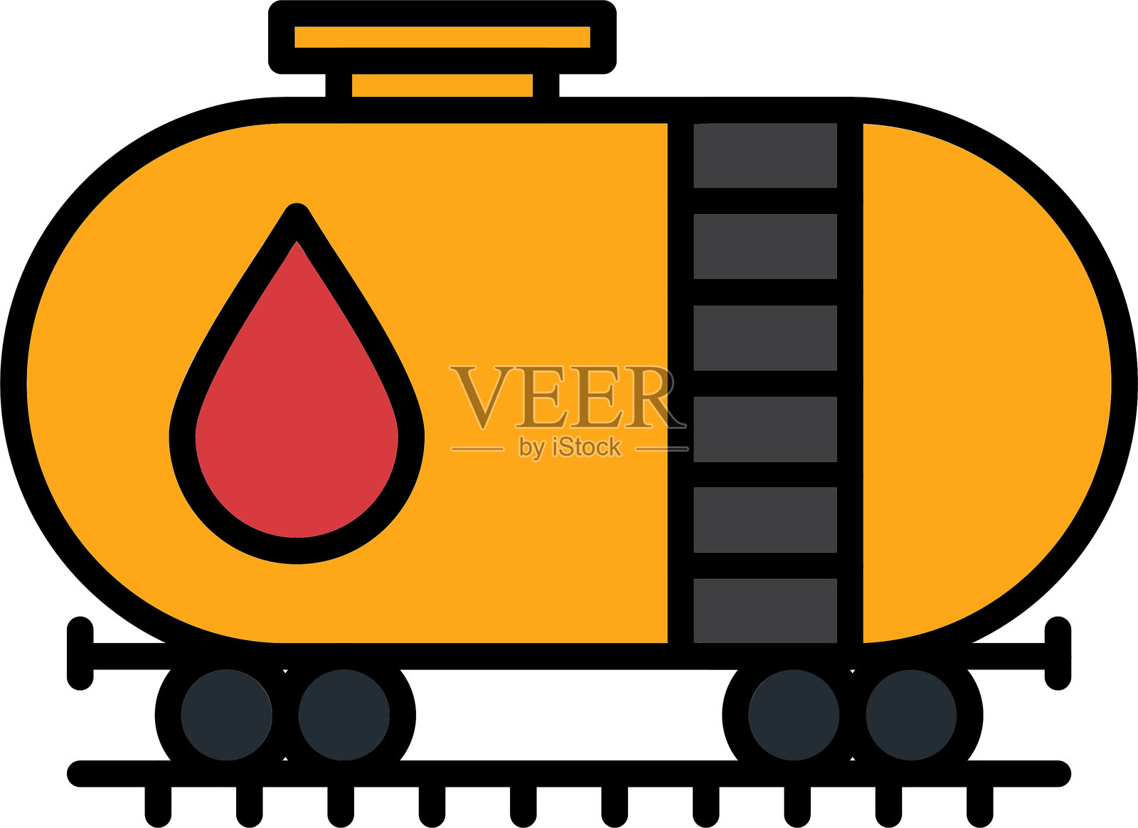 油罐线条填充图标设计插画图片素材